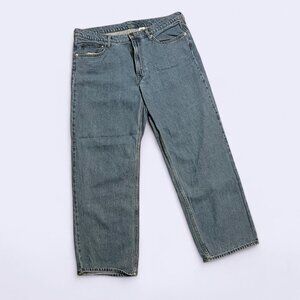 h&m baggy low waist medium wash jeans